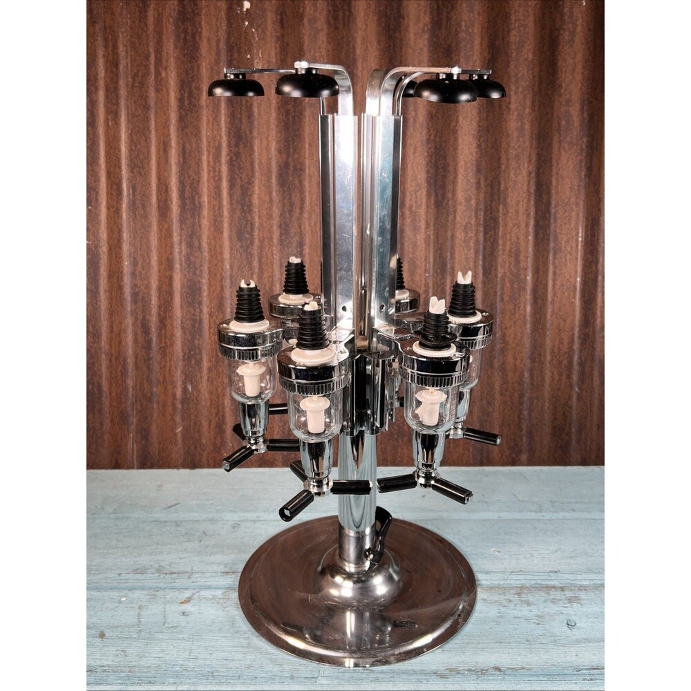 Cocktail 6 Bottle Liquor Dispenser Optic Home Bar stand